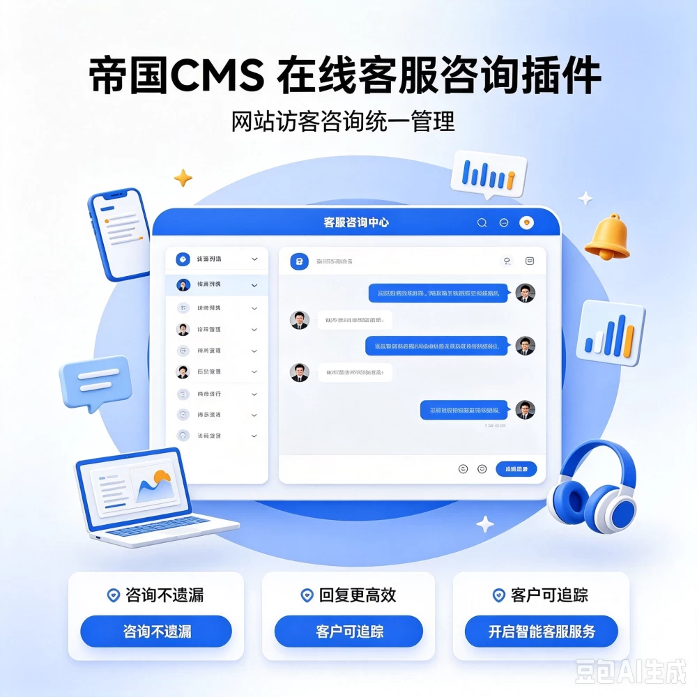 一键添加网页悬浮在线客服帝国 CMS插件